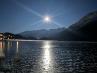 Event Vollmond-Bike-Abenteuer auf Schnee mit Abendessen
